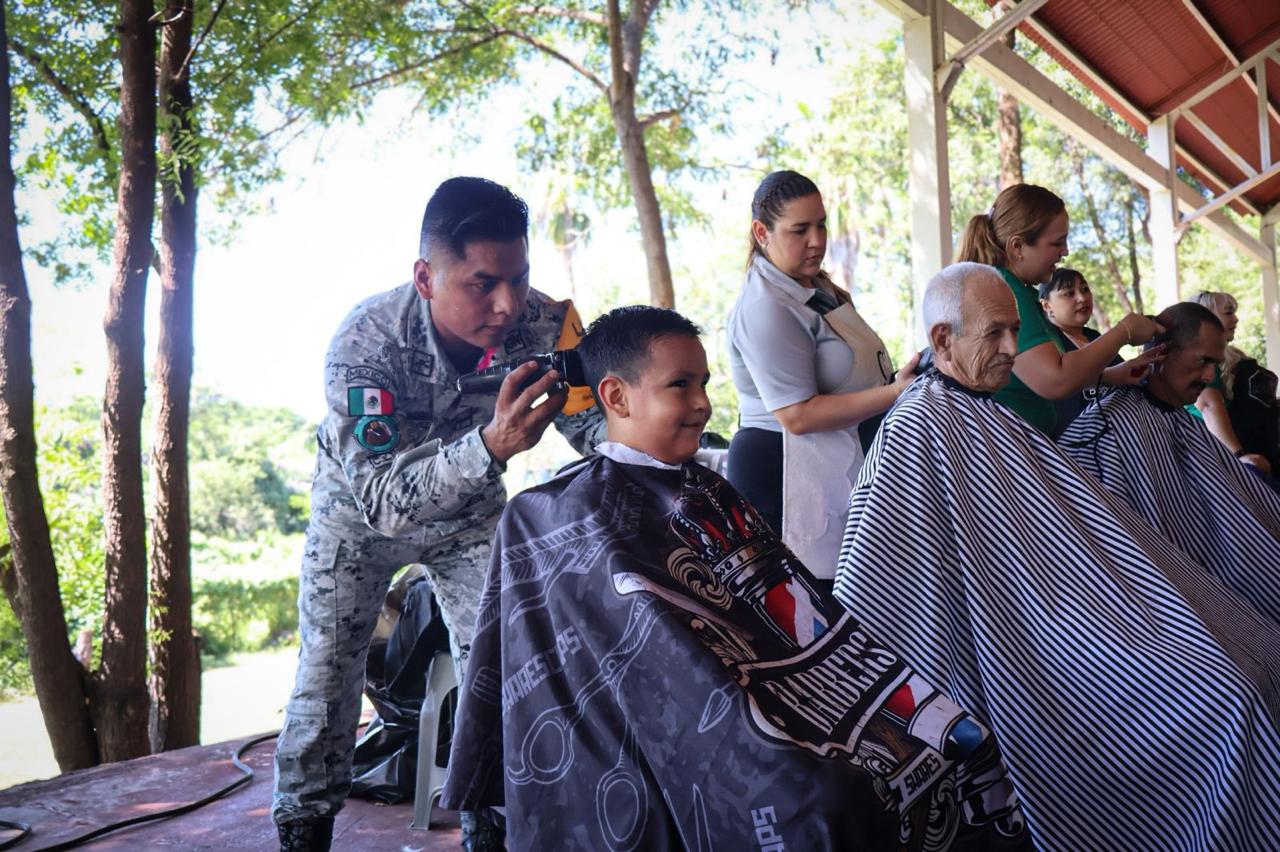 DIF Culiacán, UAS y Guardia Nacional suman esfuerzos para llevar salud y servicios a Imala